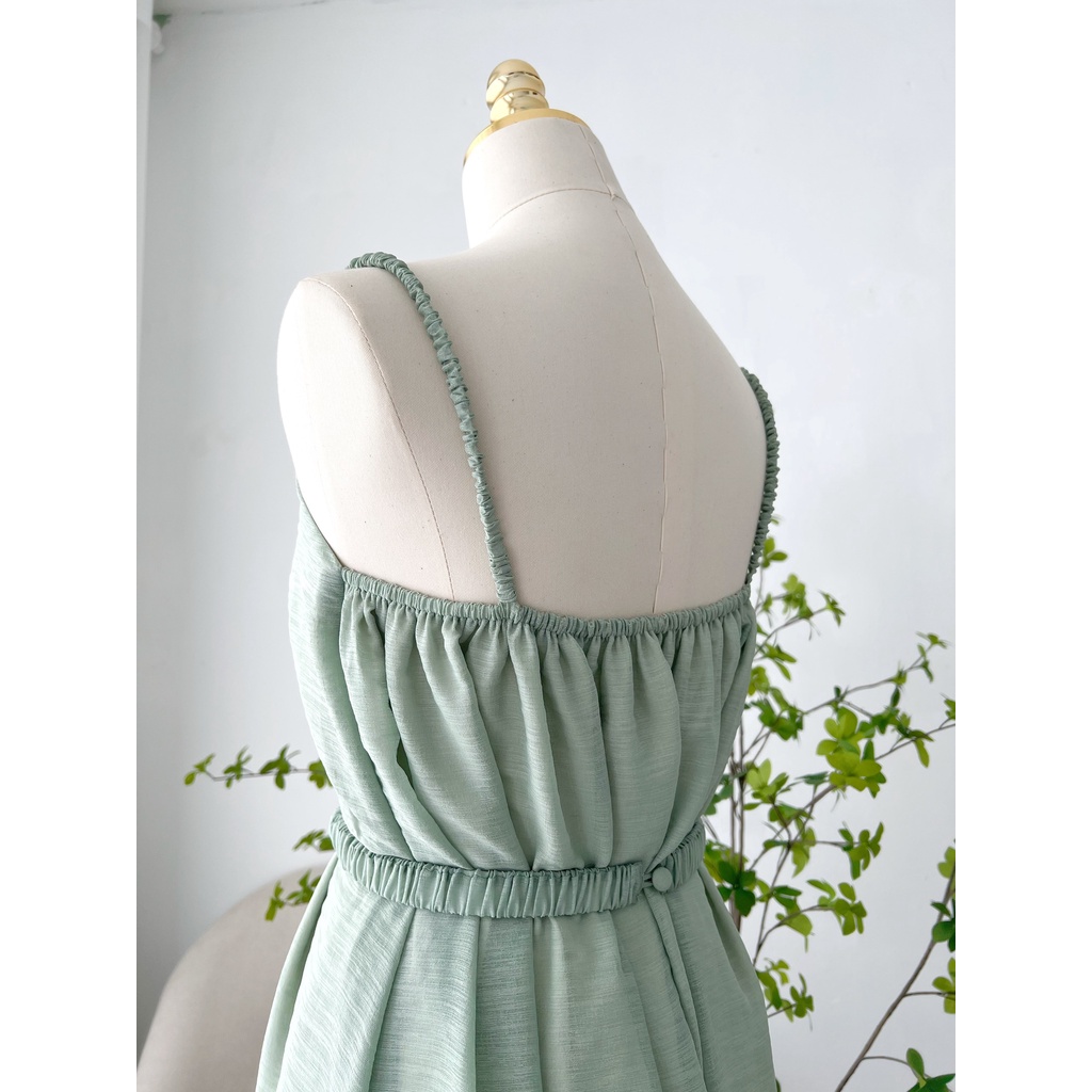 TIELA Đầm váy trơn dây vai nhún - Viola Dress