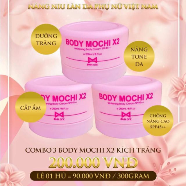 COMBO 3 BODY MOCHI (  HŨ MỚI )