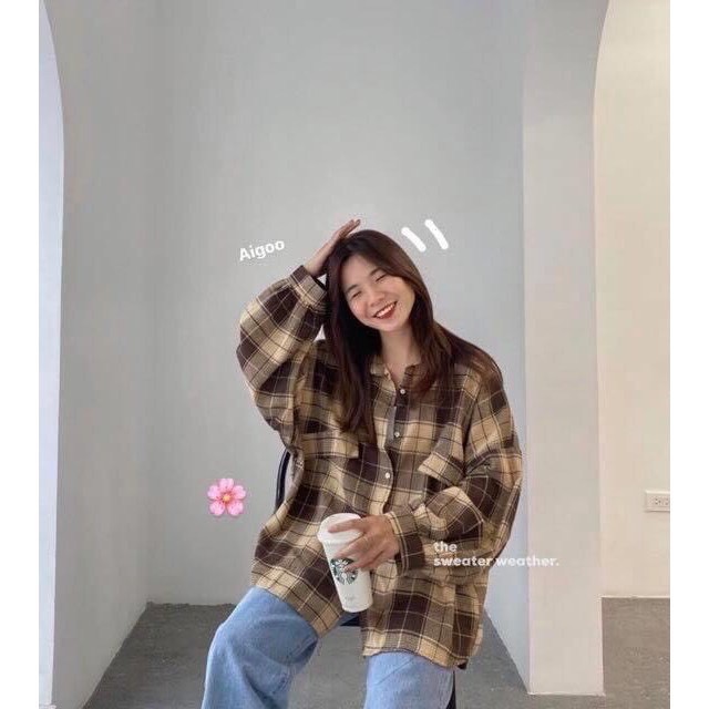 ❤️ SIÊU PHẨM ❤️  ÁO SƠ MI KOREA TRỄ VAI TAY BỒNG DÀI cánh Rơi form thụng NỮ MỚI HÓT