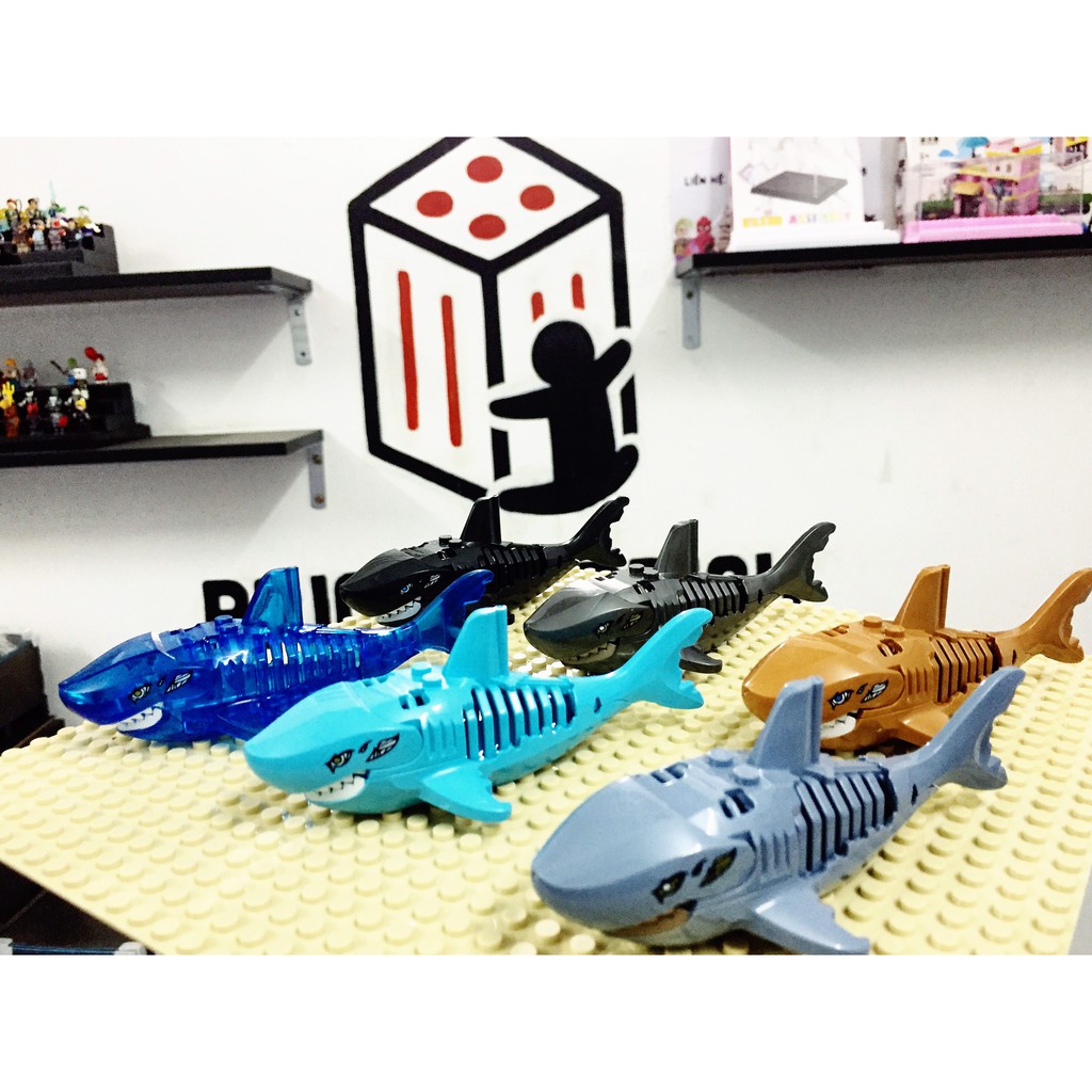 Đồ chơi Lắp ráp Minifigure Động vật &amp; Thú Hoang Dã Mô hình Sáng tạo Animal Cá mập Lego Shark XL001