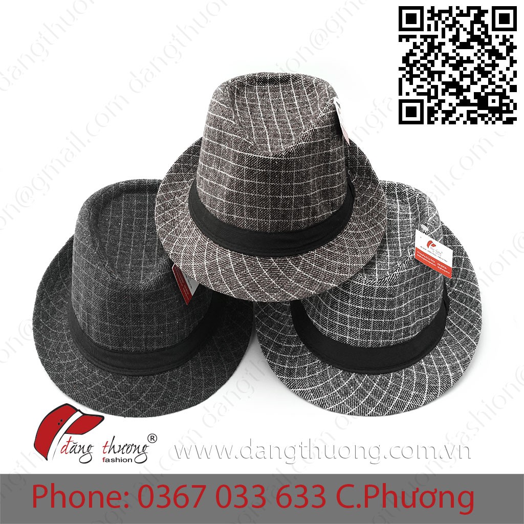 [HÀNG CÓ SẴN] [SHIP HỎA TỐC] Mũ nón phớt fedora nỉ dạ caro nhiều màu