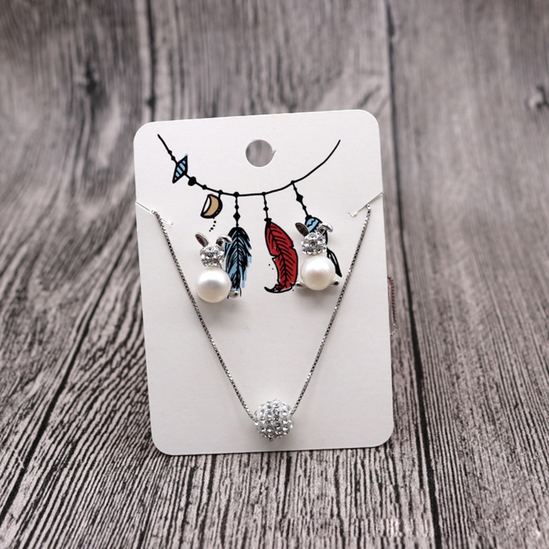 Set 100 Thẻ Giấy Trưng Bày Trang Sức Bông Tai Vòng cổ Giá Đỡ