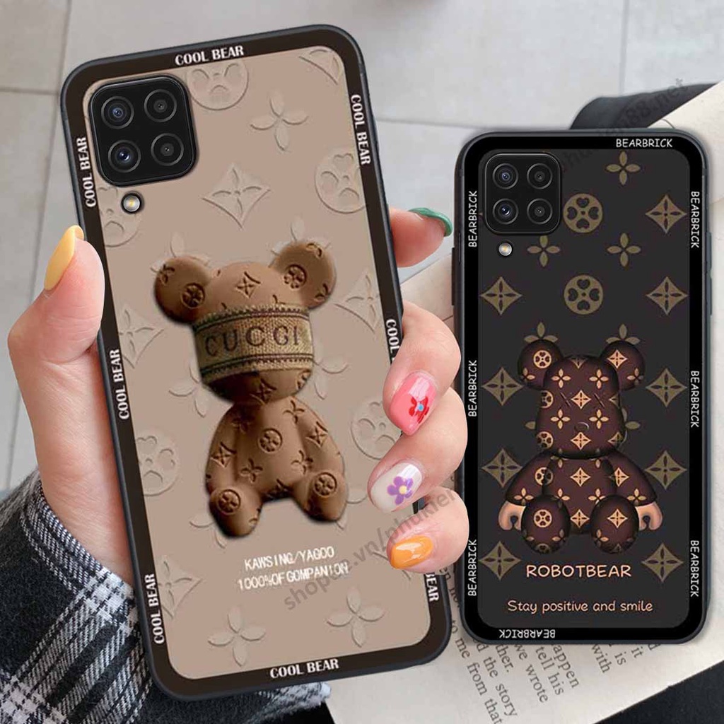 Ốp Samsung A22 4G / A22 5G bear, k@ws thương hiệu phong cách ốp lưng thời trang cao cấp