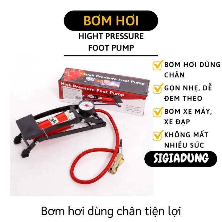 GIÁ SỈ Bơm hơi dùng chân High Pressure Foot Pump, giúp bạn bơm xe máy ,xe đạp,bóng... 1 cách nhẹ nhàng. 3086