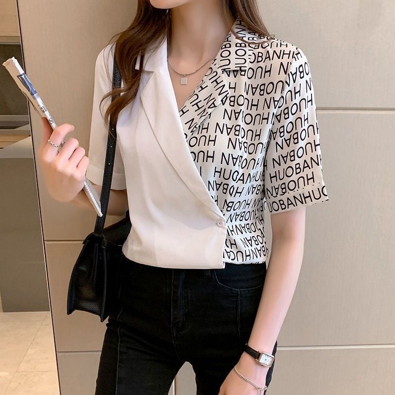 Áo Sơ Mi Ngắn Tay Thời Trang Mùa Hè Phong Cách Hàn Quốc 2022 Dành Cho Nữ