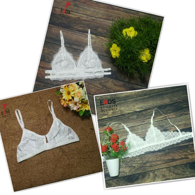 Combo 3 áo Bralette trắng