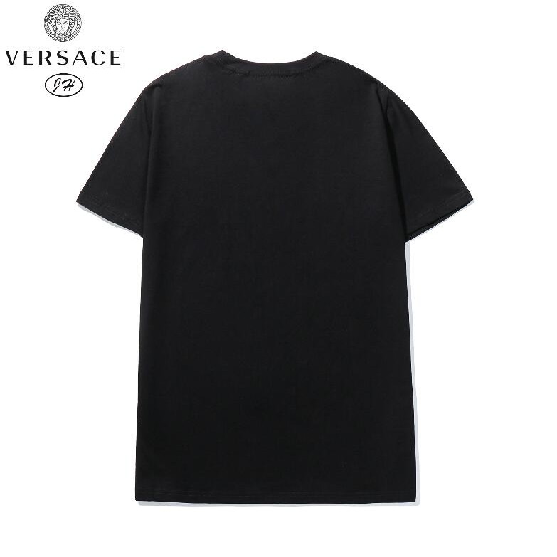 Áo Thun Tay Ngắn Vải Cotton Thêu Chữ Versace Thời Trang