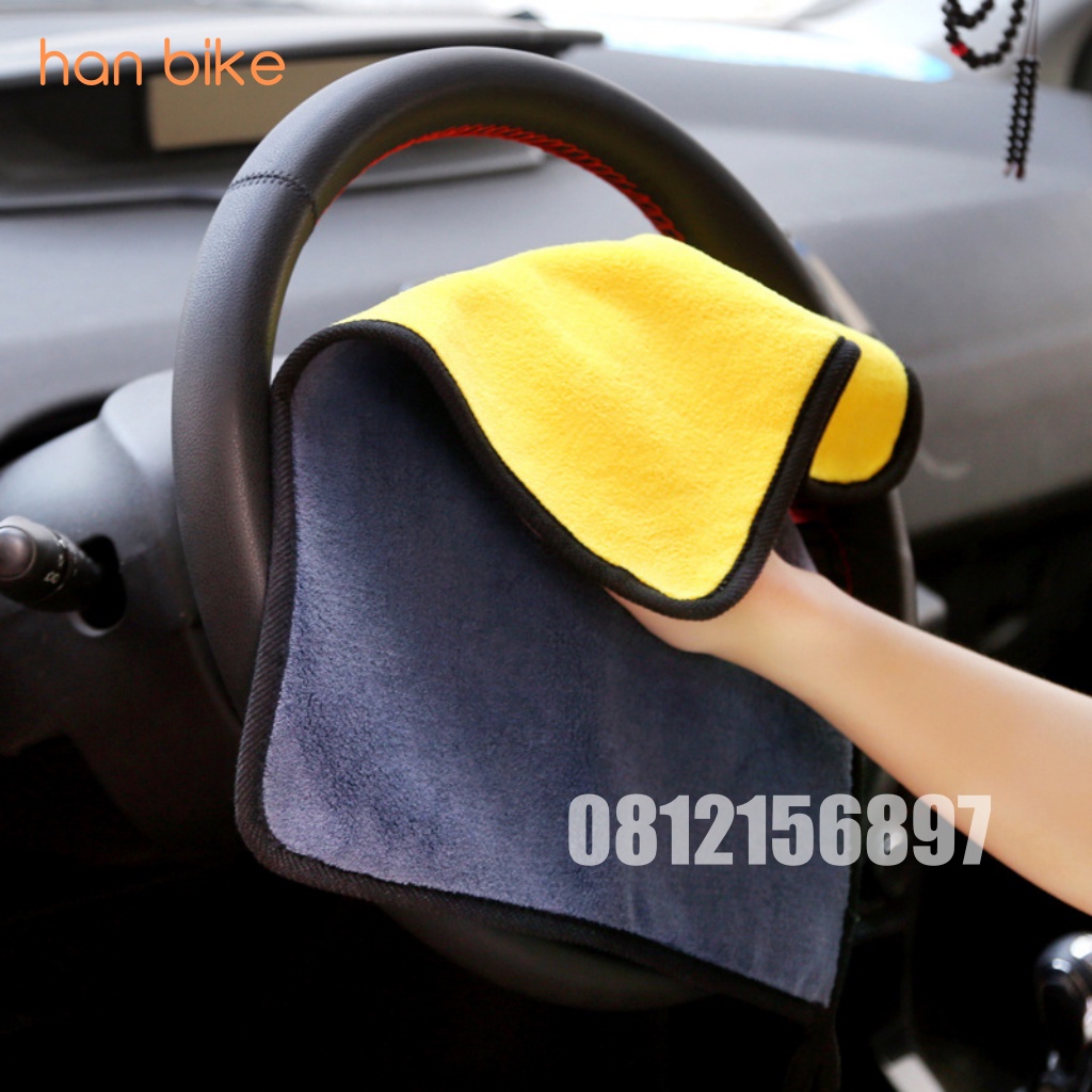 Khăn lau ô tô 3M chuyên dụng chất vải Microfiber màu vàng 2 lớp cao cấp siêu mịn siêu sạch siêu thấm hút