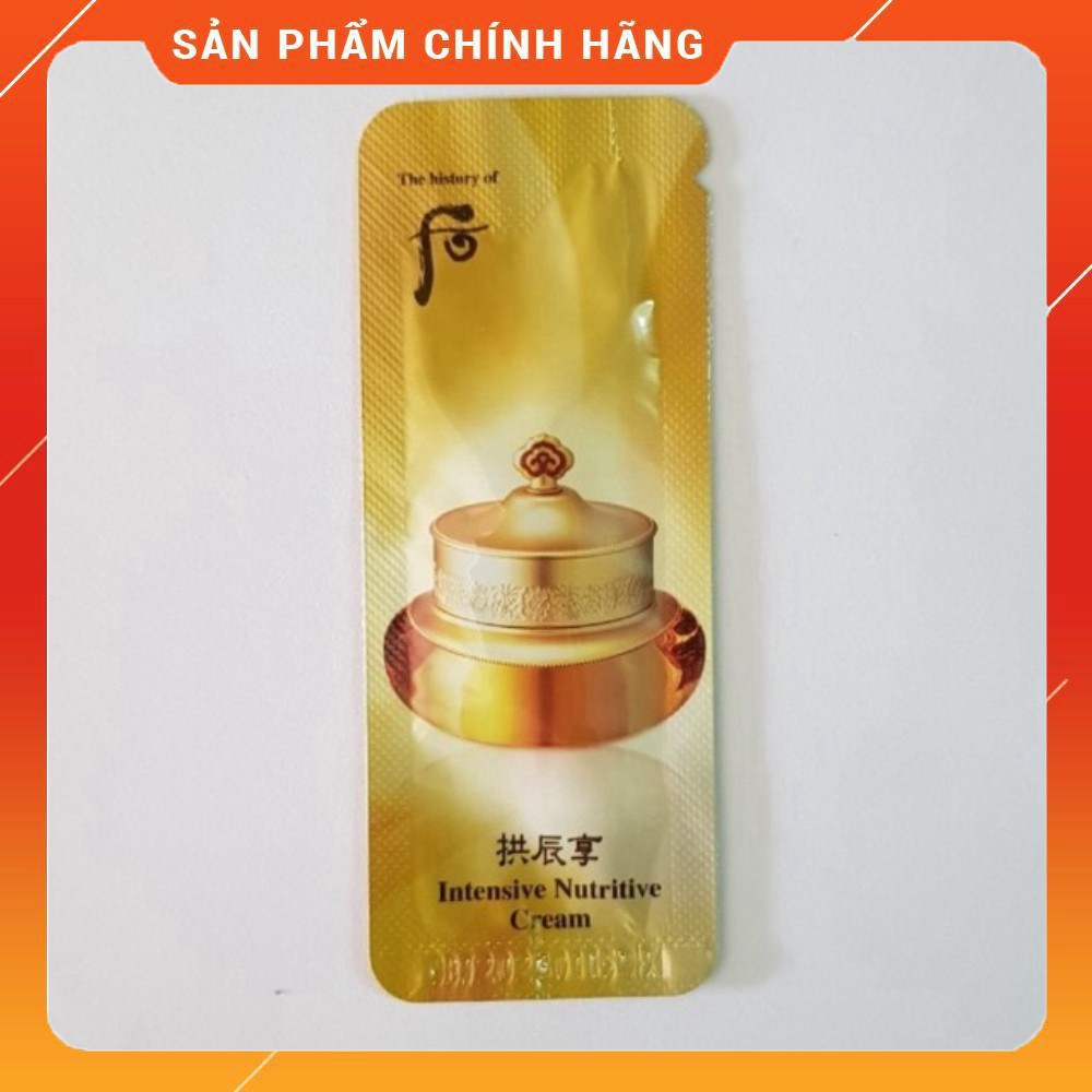 Gói Kem dưỡng Whoo vàng dưỡng ẩm, chống lão hóa, giảm nếp nhăn Intensive Nutritive Cream cô đặc