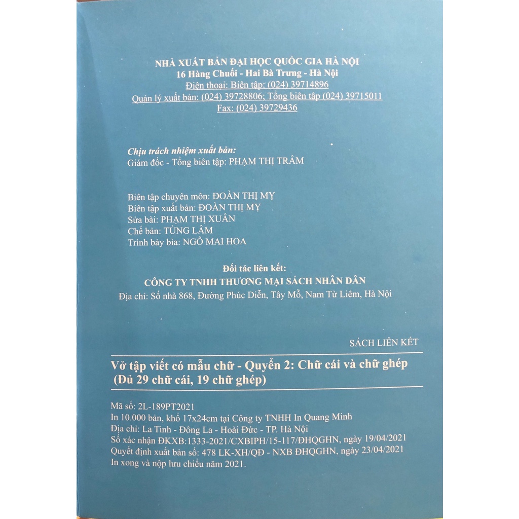 [Mã LT50 giảm 50k đơn 250k] Sách - Vở Tập Viết Có Mẫu Chữ (Chữ Cái Và Chữ Ghép) - Quyển 2