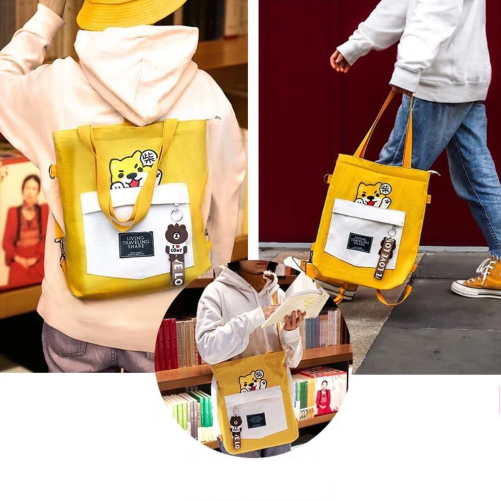 Túi tote vải bố đựng đồ canvas đeo chéo Premax phong cách Hàn Quốc TX10