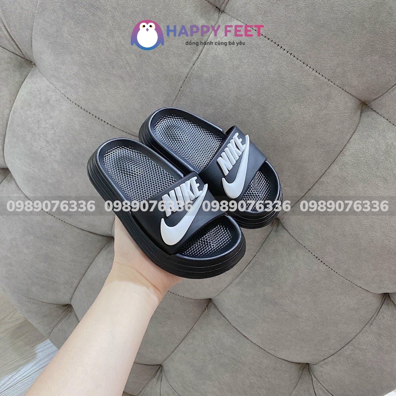 Dép lê móc ni-ke cho bé trai bé gái , dép thời trang siêu nhẹ chống trượt- Happy Feet No2128