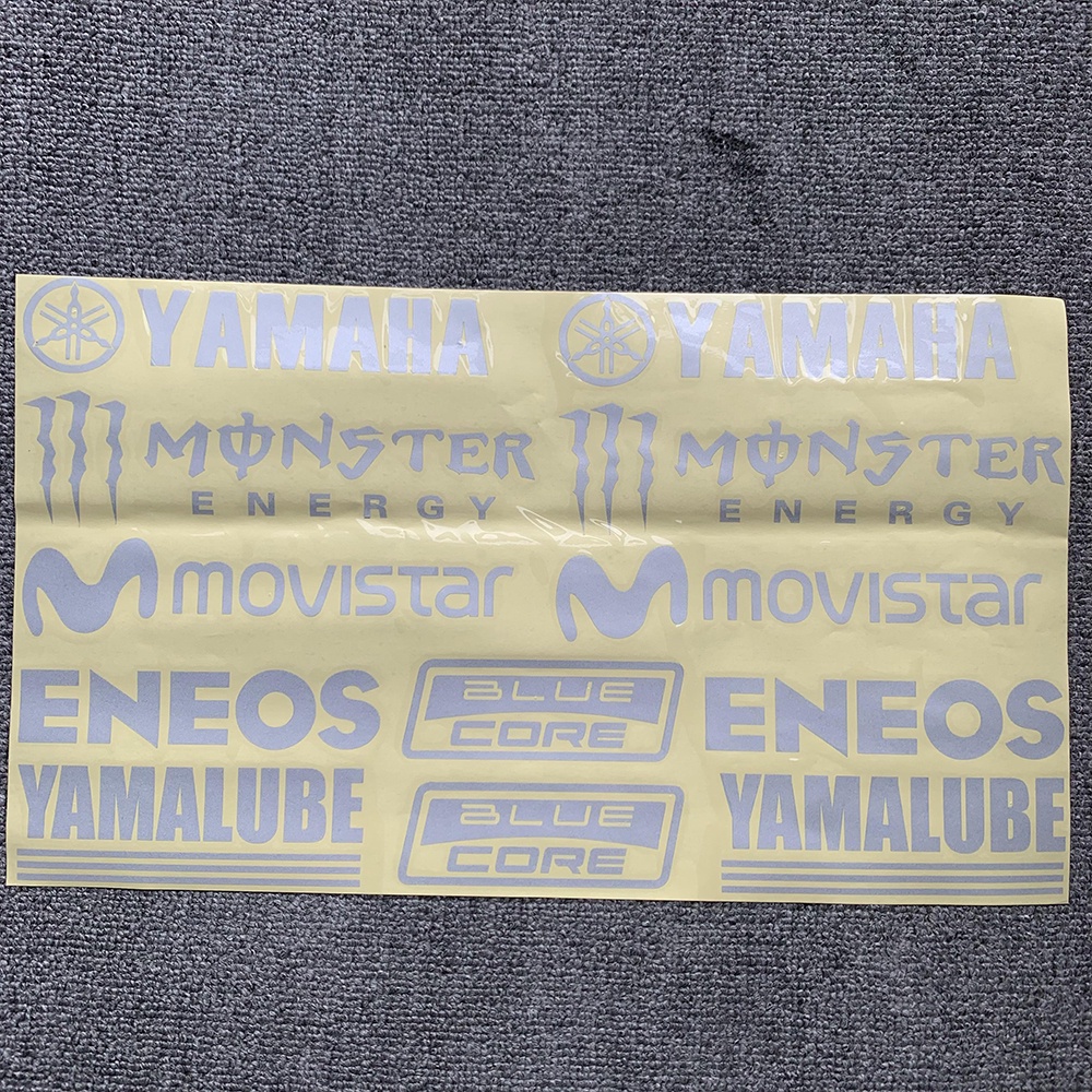 Miếng Dán Phản Quang Màu Xanh Lá/Bạc Phản Quang Cho Xe YAMAHA SS110 Y100 SS2 Y80 Y15 F310 NVX R15