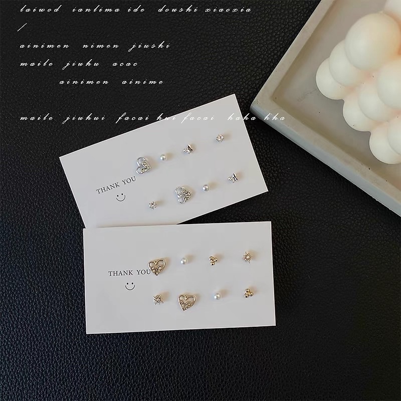 (NHIỀU MẪU) set bông tai nhiều đôi xinh xắn