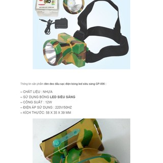 Đèn đeo đầu GP-506