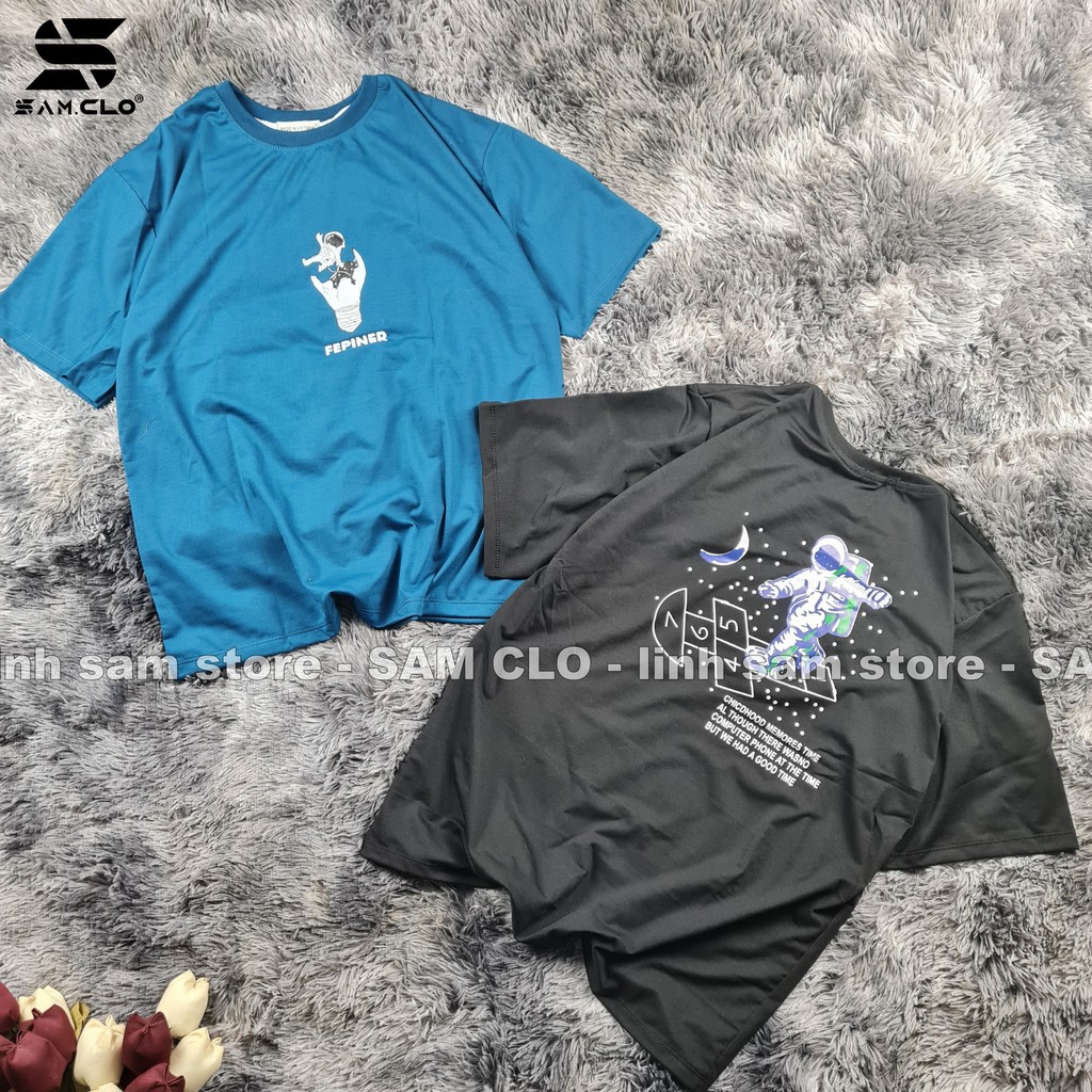 Áo thun tay lỡ nam nữ SAM CLO phông form rộng dáng Unisex mặc cặp, nhóm, lớp in hình PHI HÀNH GIA