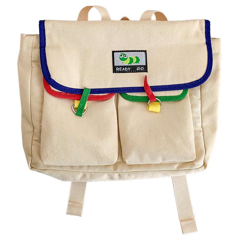 Ba lô vuông nắp bảng to cho bé trên 2 tuổi B880