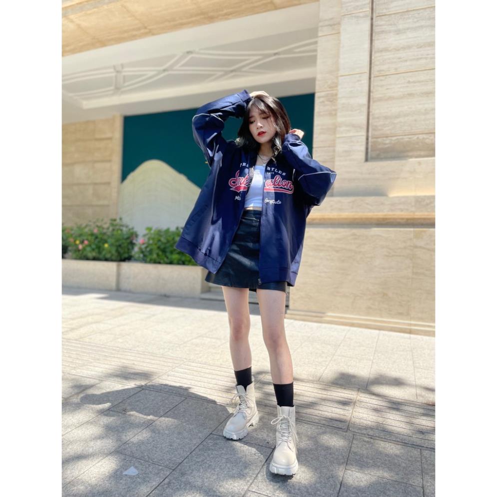 Áo Khoác Bomber Dù SIMBALION Nam Nữ Ulzzang Unisex Kiểu Bóng Chày Form Rộng 2 Lớp GOVA