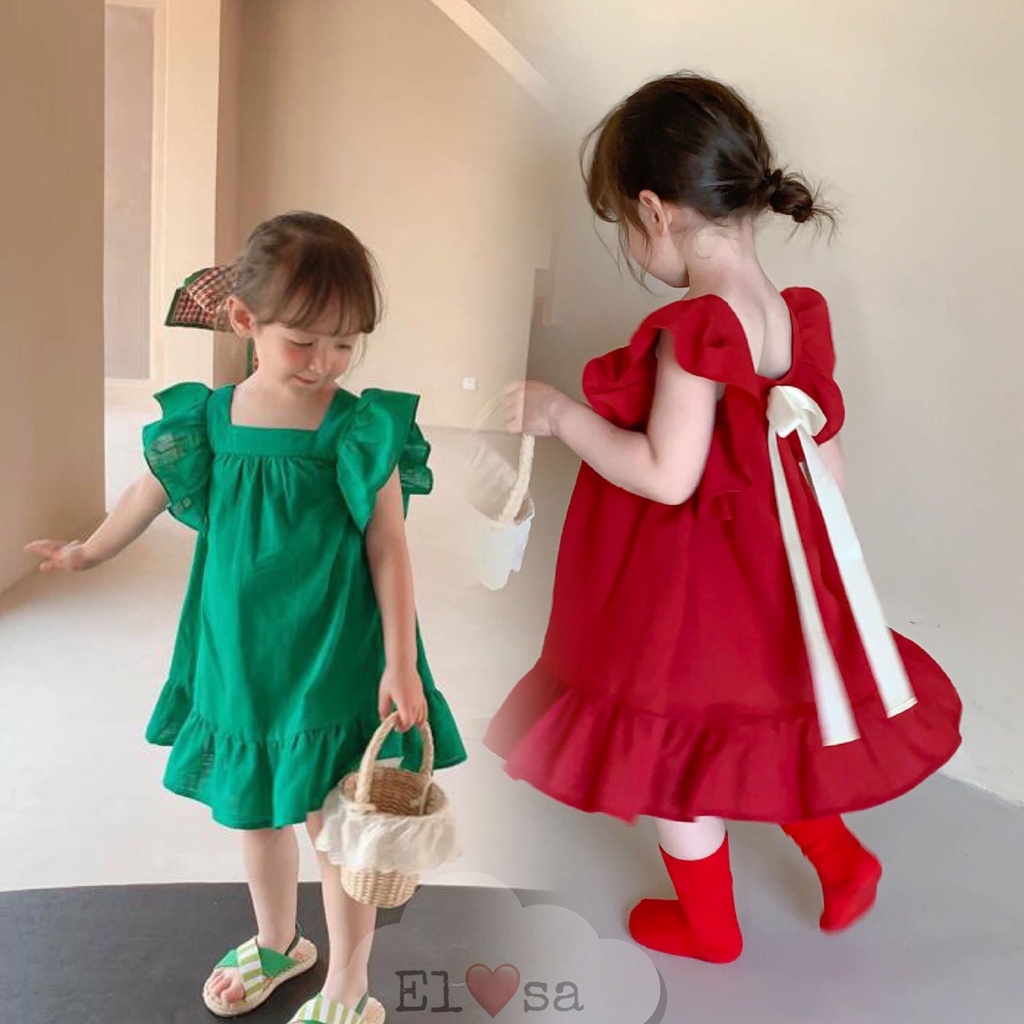 Váy bé gái - Váy cánh tiên nơ lưng siêu xinh cho bé 1-5 Tuổi