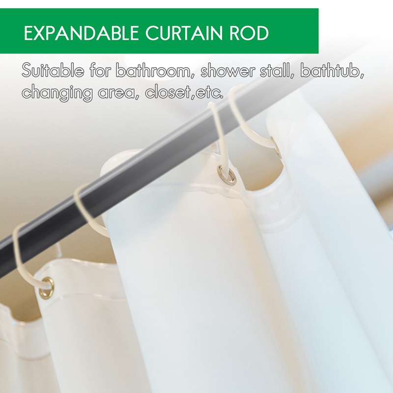 Bộ 3 Thanh Treo Rèm Cửa Lò Xo Kích Thước 16-28 inch Có Thể Điều Chỉnh Tiện Dụng