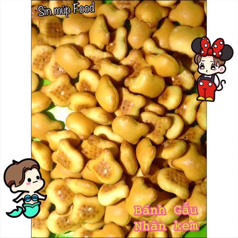 BÁNH GẤU NHÂN KEM 100g