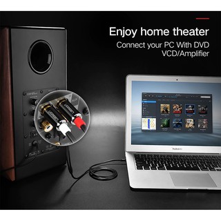 Cáp Audio 3.5mm ra 2RCA Cao Cấp UGREEN AV116