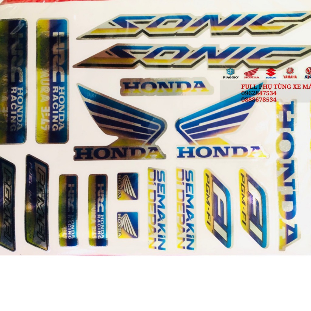 Sonic bộ tem màu titan