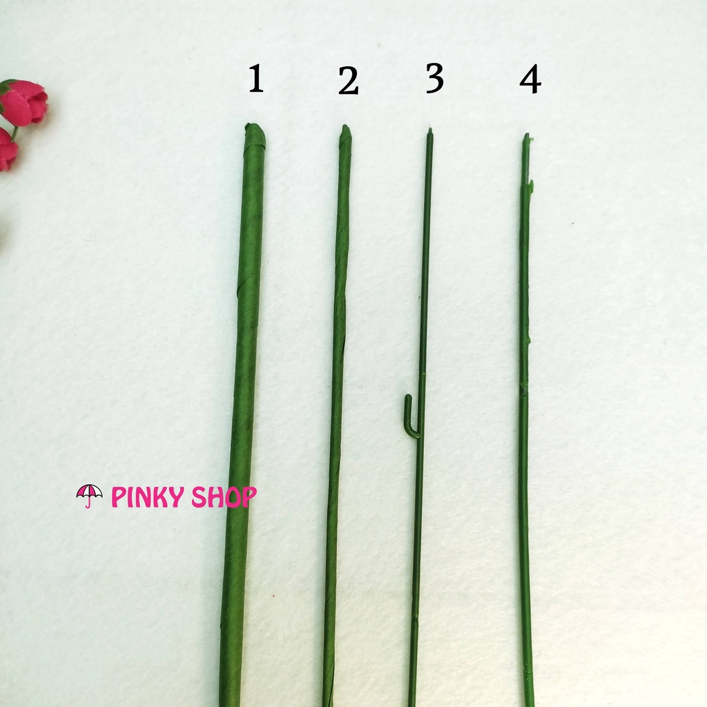 Cành sắt bọc nhựa làm hoa handmade 2mm x 30cm Pinky Shop mã CSNH1