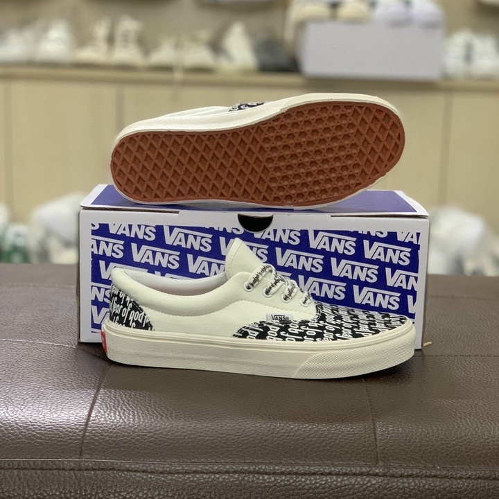 Giày vans chữ 💛FREESHIP💛 Sneaker Nam Nữ Đủ Size /Giầy vans fog trắng chữ đen | BigBuy360 - bigbuy360.vn