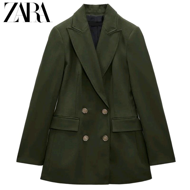 Bộ Đồ Vest Hiệu Zara Kiểu Dáng Thanh Lịch Trẻ Trung Cho Nữ 2753241 Áo Khoác Vest Dáng Ôm Hai Hàng Nút Thời Trang Thanh Lịch Cho Nữ 2753341