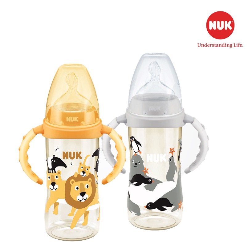 Bình sữa NUK Premium choice PPSU 300ml S2-M có tay cầm