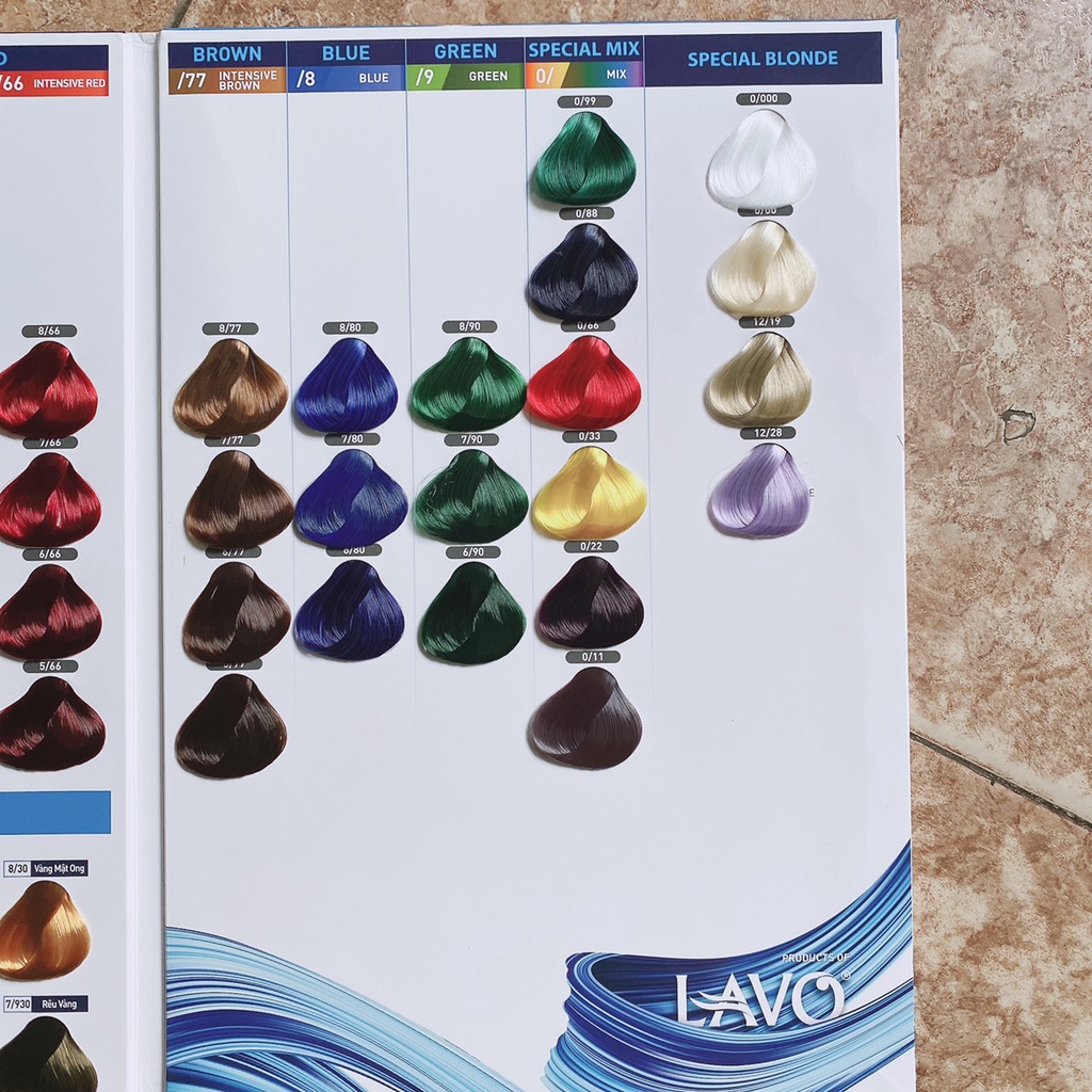 Thuốc Nhuộm Tóc Lavox 3D Collagen Tặng Kèm Bảng Màu