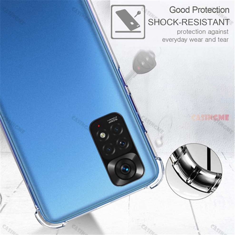 Ốp Điện Thoại Silicon Trong Suốt Có Túi Khí Chống Sốc Cho Xiaomi Redmi Note 11 11s 11T 10 10s 11 Pro 11 Lite 5G NE Plus + 4G