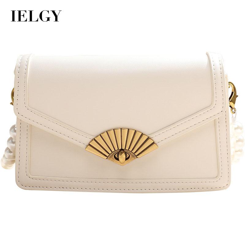 Túi Xách Đeo Vai Hình Vuông Cỡ Nhỏ Đính Ngọc Trai Phối Dây Đeo Sợi Xích Thời Trang Cho Nữ