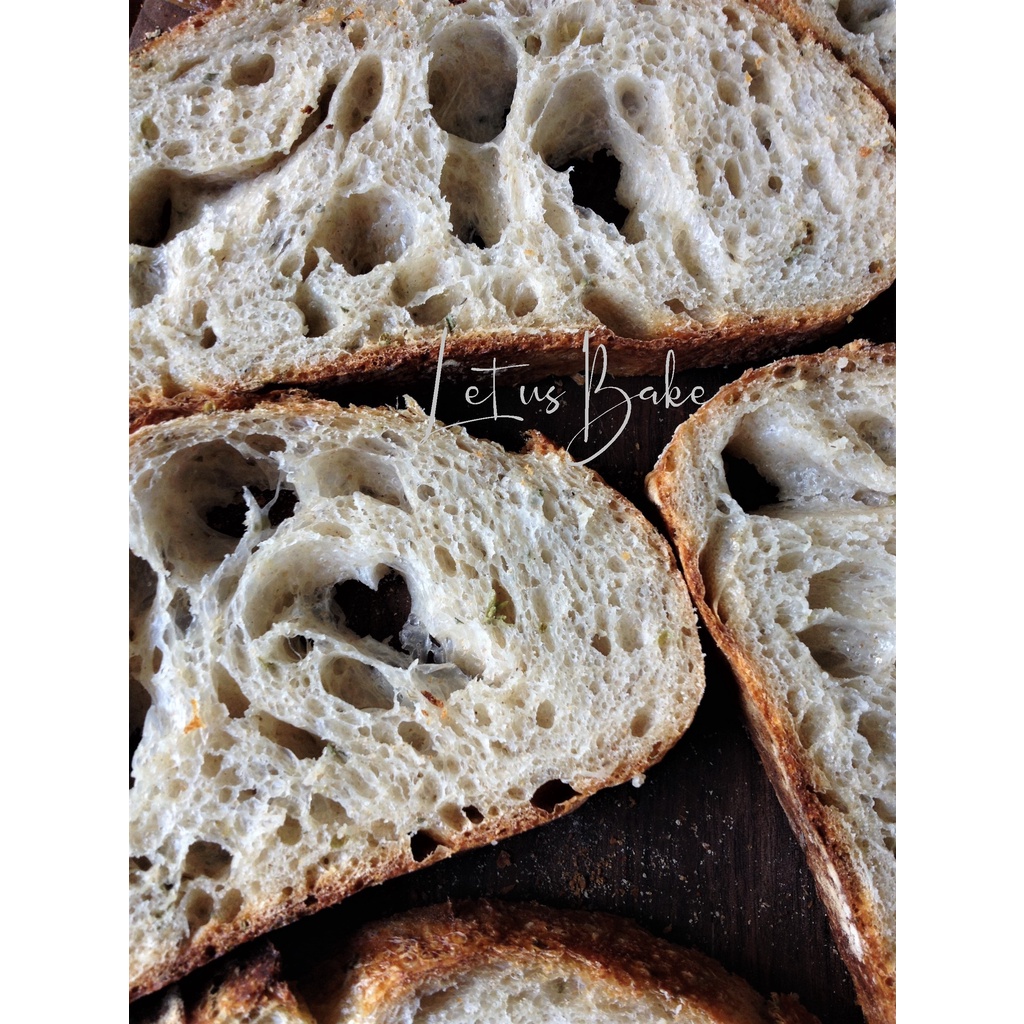 Oregano Sourdough Bread 350g - Bánh Mì Kinh Giới Tây Men Tự Nhiên