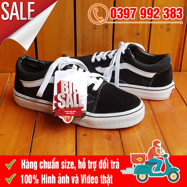 [MIỄN PHÍ SHIP] Giày Thể Thao Old Skool Đen Trắng Thấp Cổ Nam Nữ | BigBuy360 - bigbuy360.vn