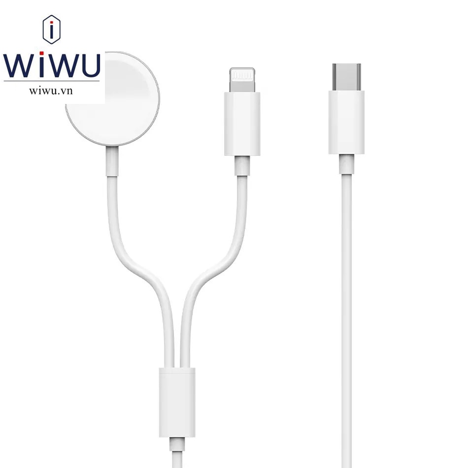 Cáp sạc nhanh Wiwu M10 2 in 1 Cho đồng hồ thông mình Watch 1 - 7 + 20W Smart Phone táo  , hàng nhập khẩu chính hãng