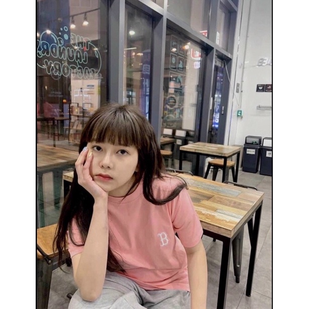 (HÀNG XUẤT XỊN) Áo hồng cam 1808 MIb BOSTON TEE Pink Made in Cambodia full tag code