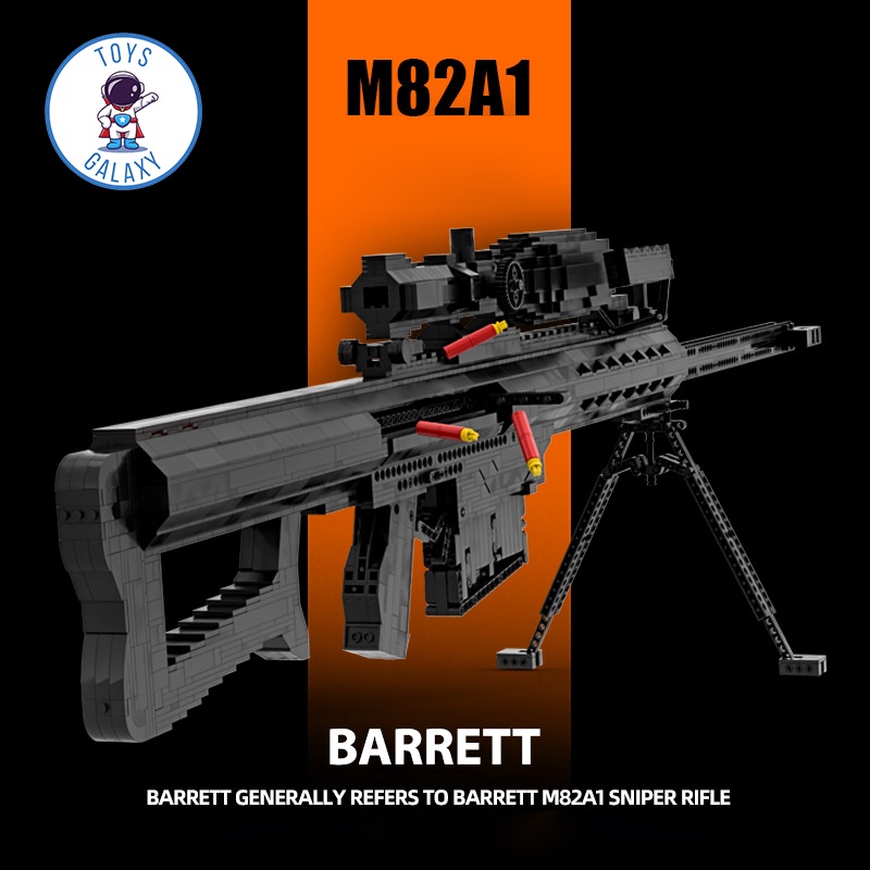 Đồ Chơi Lắp Ráp Kiểu LEGO PUBG Mô Hình Barrett M82A1 Asiimov MOC Kevin183 / CSGO Free Fire Lửa Chùa CoD
