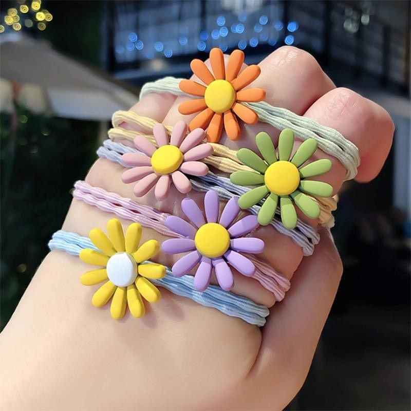 Dây Buộc Tóc Hoa Cúc Ulzzang Siêu Hot - Thun đôi cực bền - co giãn thoải mái - có 5 màu xinh xắn