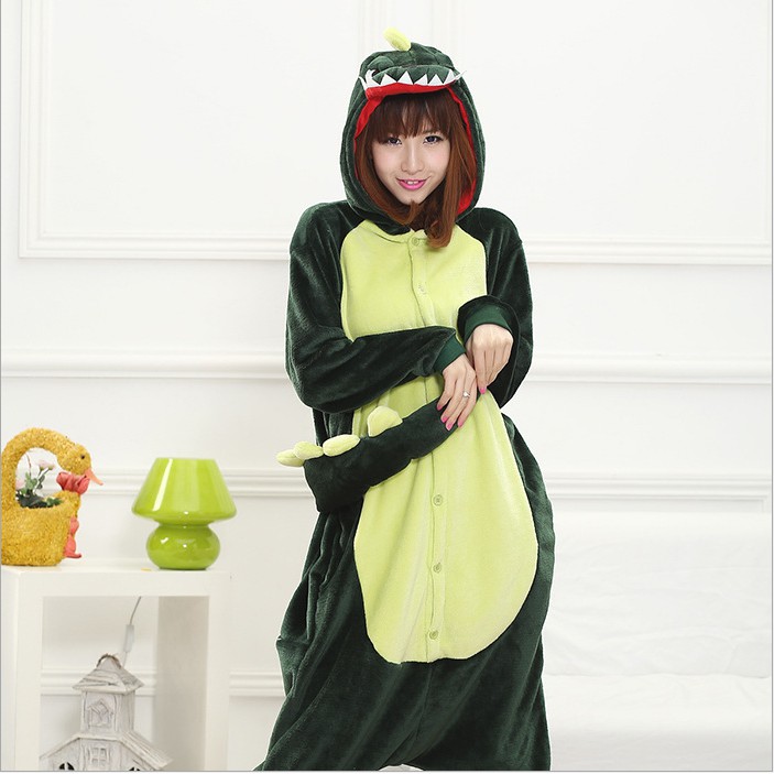 Đồ Ngủ Liền Cosplay Động Vật Hình Khủng Long Xanh | BigBuy360 - bigbuy360.vn