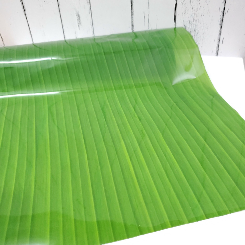 Giấy kính họa tiết lá chuối làm bánh chưng bánh tét mô hình