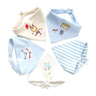 Set 5 yếm cotton cho bé