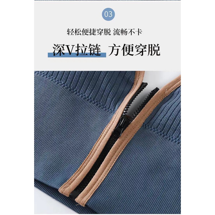 Áo Ngực Cotton Kẻ Sọc Ngang Có Khóa Kéo Phía Trước Thời Trang Cho Nữ 40Kg-65kg