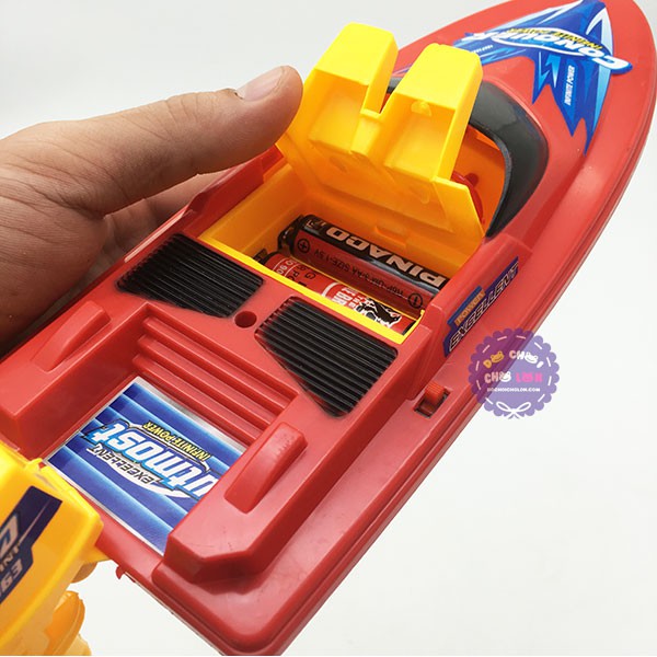 Đồ chơi tàu thuyền cano chạy pin dưới nước bằng nhựa 0963B - KhaDiTOYS