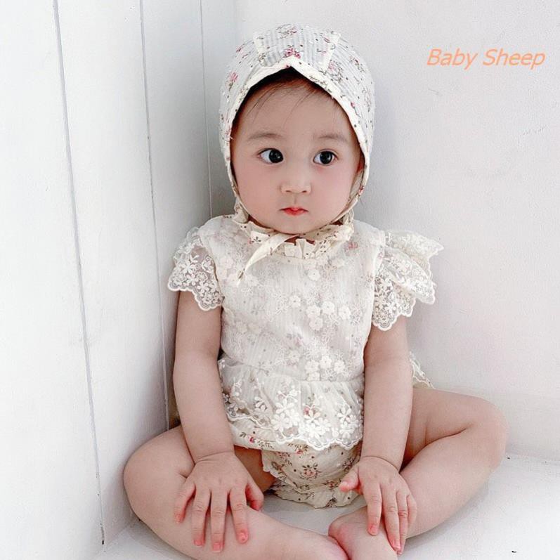 Body ren hoa lưới cộc tay mát cao cấp cho bé gái 0-2 tuổi diện đi biển đi tiệc