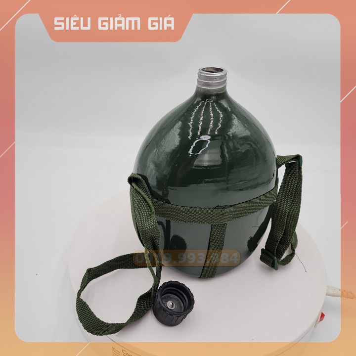 Bình tông, bình bi đông đựng nước, đựng rươu vỏ nhôm dung tích 2 lít shopsuhao247 bao gồm túi đựng bình shopsuhao247