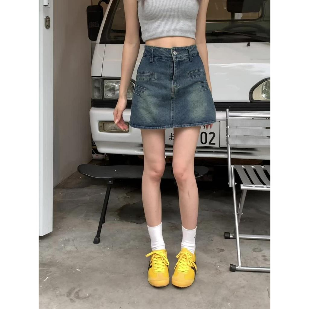 Chân váy jean Lưng Cao Thời Trang Mùa Hè Dành Cho Nữ