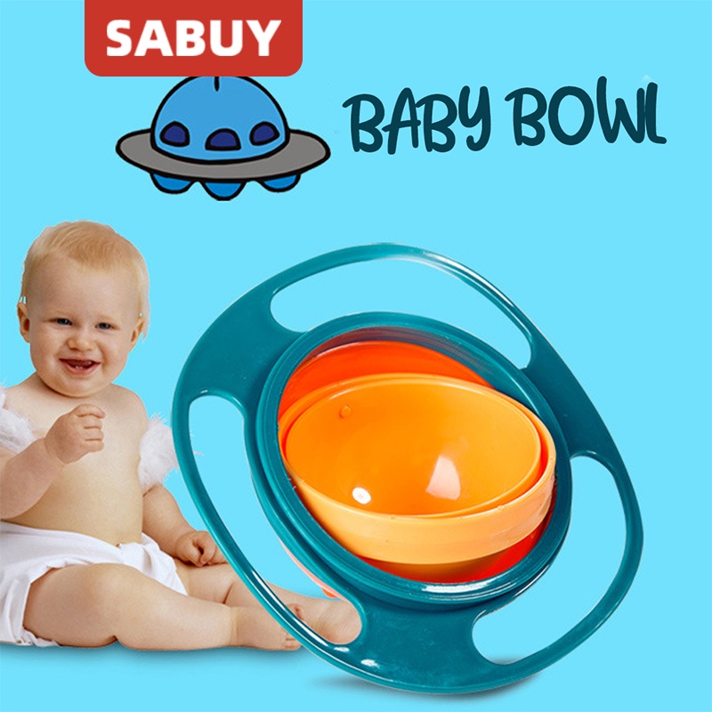 Tô Ăn Xoay 360 Độ Chống Tràn Họa Tiết Hoạt Hình Cho Bé Sơ Sinh