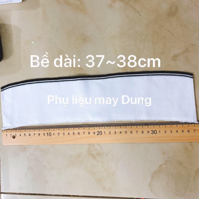Bo cổ làm áo thun ( bo cổ có chất thun)rộng 9cm dài 37-38cm